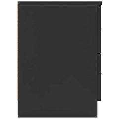 vidaXL Bedside Cabinet with 2 Drawers Black 40x36x50 cm 6