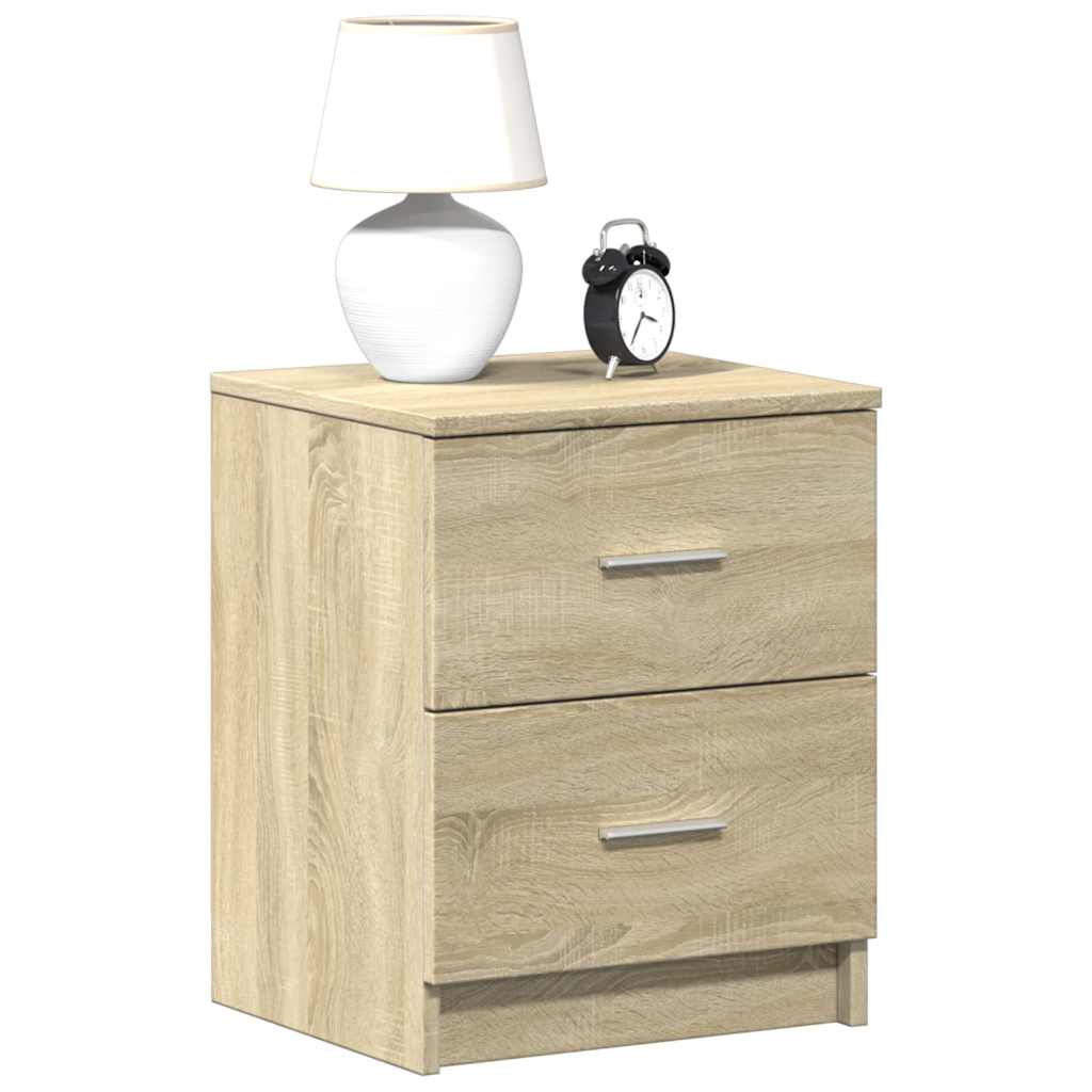 vidaXL Bedside Cabinet with 2 Drawers Sonoma Oak 40x36x50 cm 1