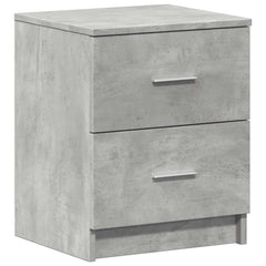 vidaXL Bedside Cabinet with 2 Drawers Concrete Grey 40x36x50 cm 2