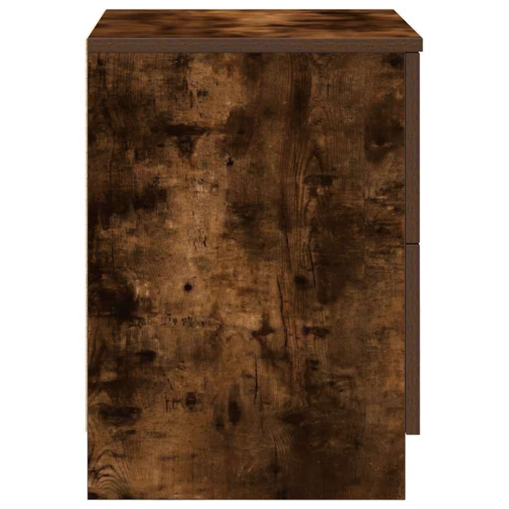 vidaXL Bedside Cabinet with 2 Drawers Smoked Oak 40x36x50 cm 6