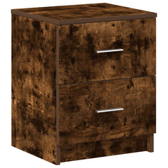 vidaXL Bedside Cabinets 2 pcs with 2 Drawers Smoked Oak 40x36x50 cm 5