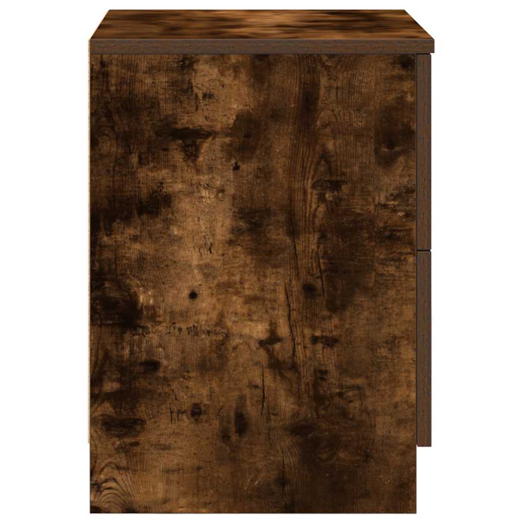 vidaXL Bedside Cabinets 2 pcs with 2 Drawers Smoked Oak 40x36x50 cm 6