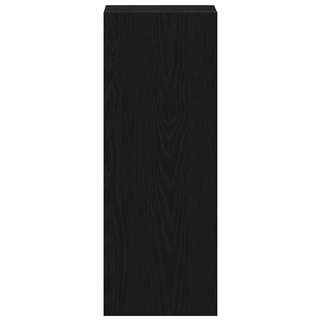 vidaXL Bookcase Stackable Black Oak 30x30x80 cm Engineered Wood 5