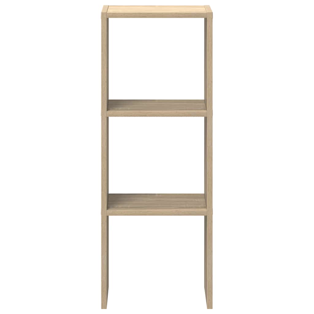 vidaXL Bookcase Stackable Sonoma Oak 30x30x80 cm Engineered Wood 4