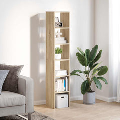 Bookcases 2 pcs Stackable Sonoma Oak Engineered Wood, image 3