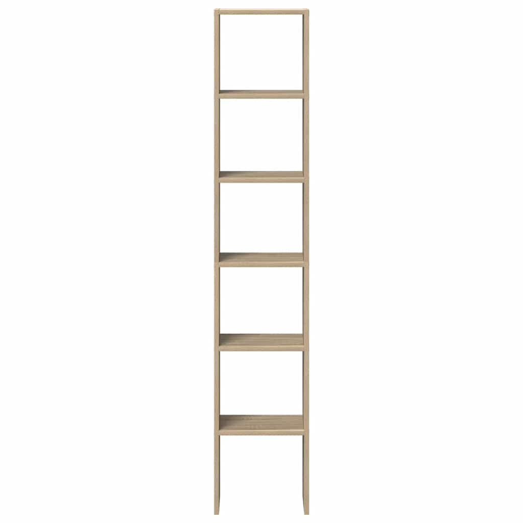 Bookcases 2 pcs Stackable Sonoma Oak Engineered Wood, image 4