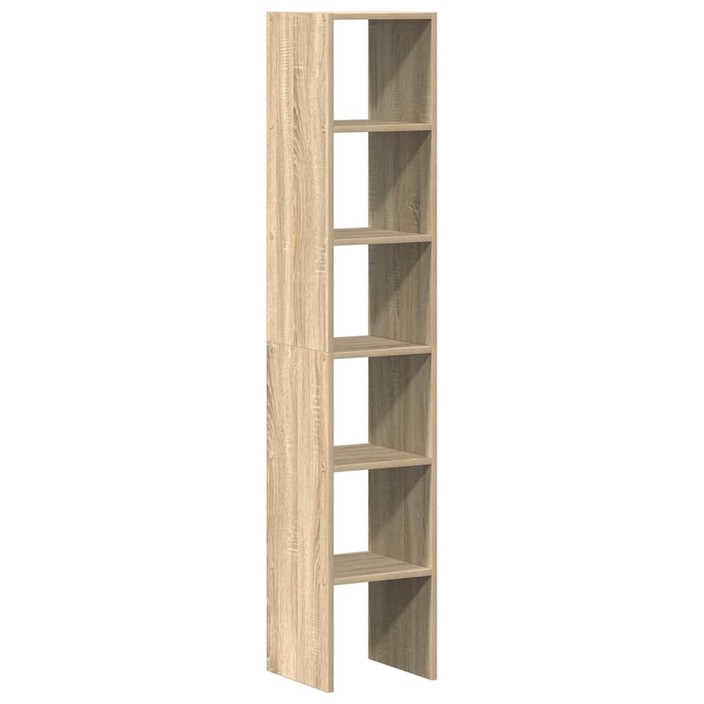 Bookcases 2 pcs Stackable Sonoma Oak Engineered Wood, image 6