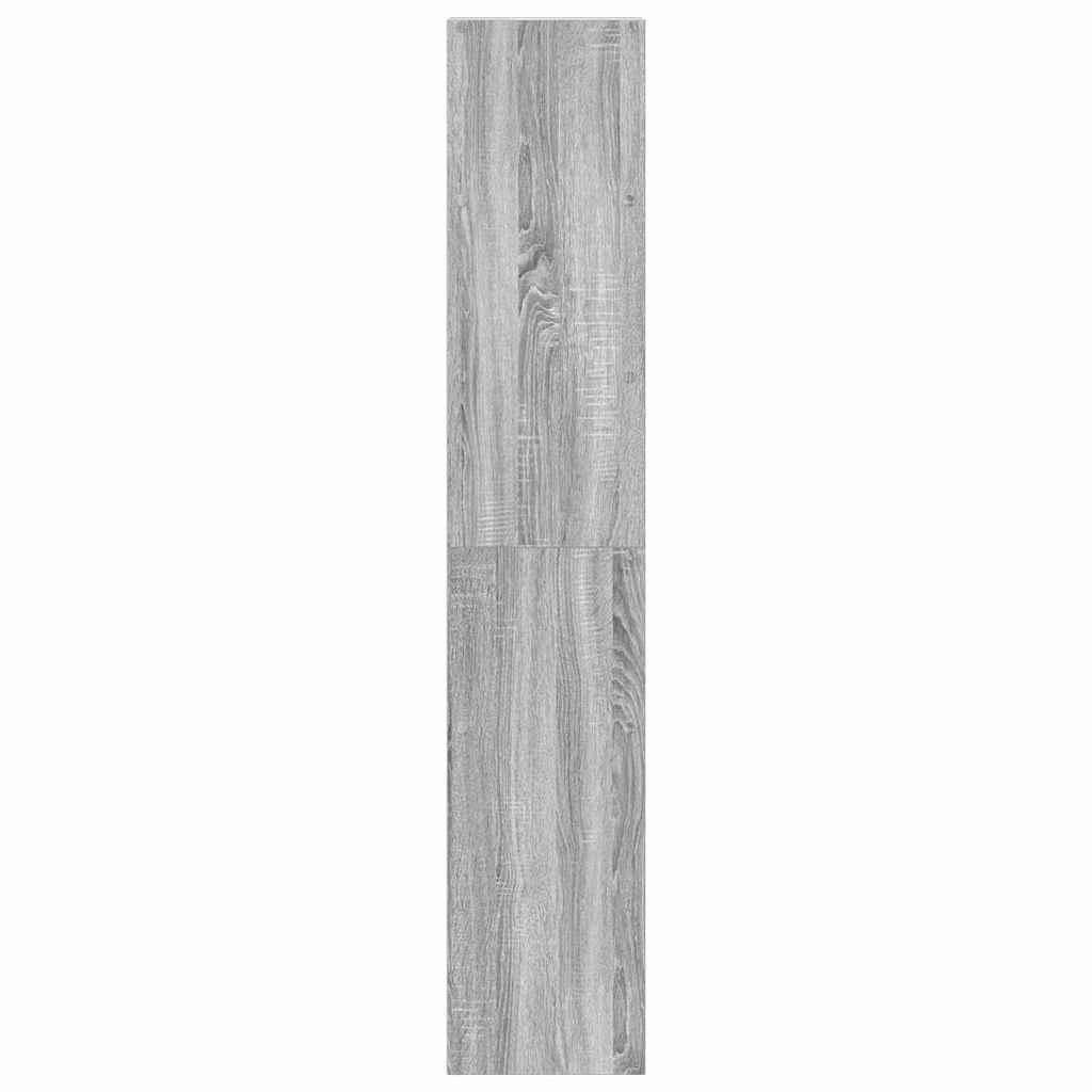 vidaXL Bookcases 2 pcs Stackable Grey Sonoma 30x30x80 cm Engineered Wood 5