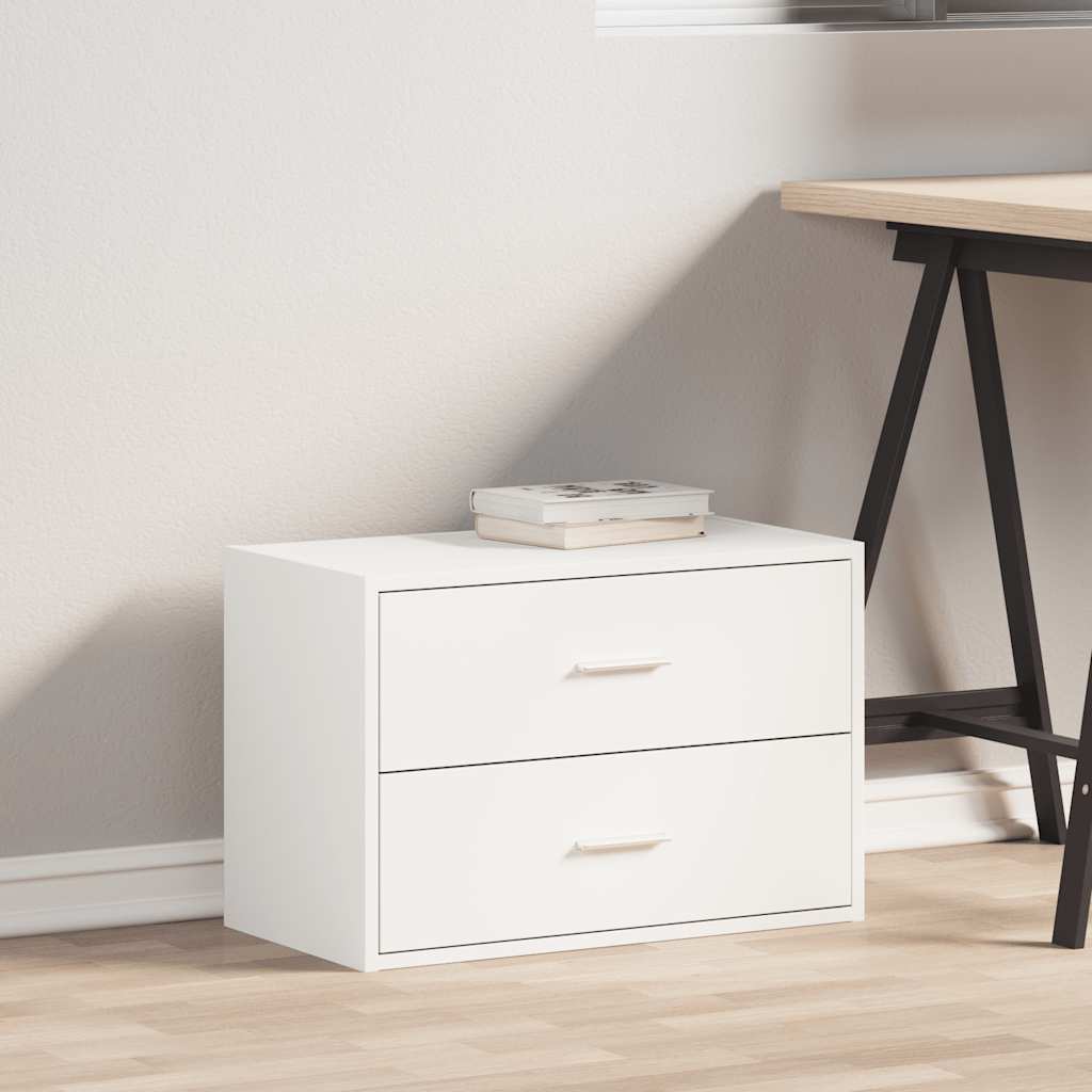 vidaXL Cabinet with 2 Drawers White 60x31x40 cm Engineered Wood 3