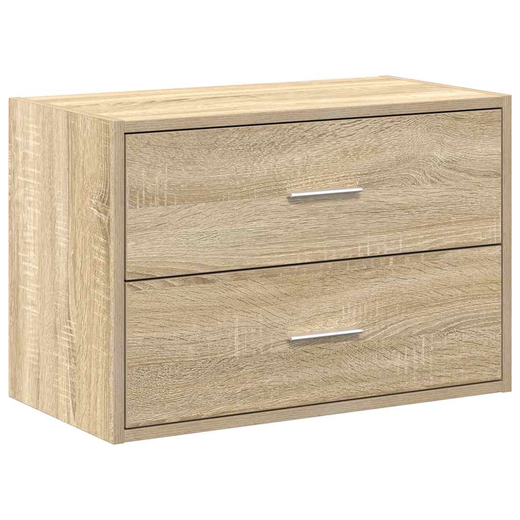 vidaXL Cabinet with 2 Drawers Sonoma Oak 60x31x40 cm Engineered Wood 2