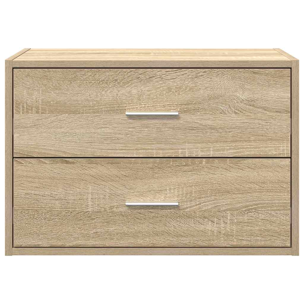 vidaXL Cabinet with 2 Drawers Sonoma Oak 60x31x40 cm Engineered Wood 4