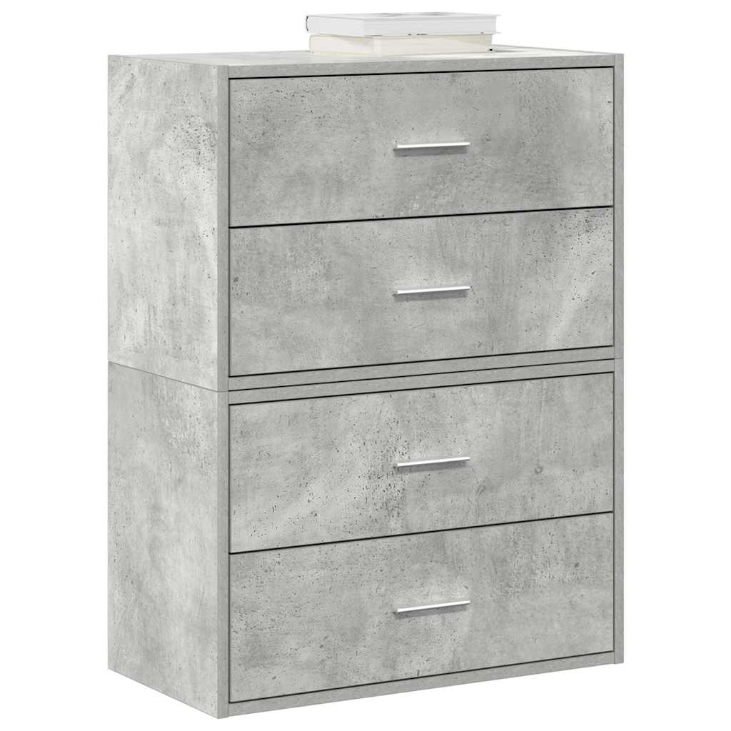 vidaXL Cabinets with 4 Drawers 60x31x40 cm