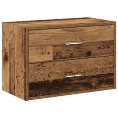 vidaXL Cabinet with 2 Drawers Old Wood 60x31x40 cm Engineered Wood 2