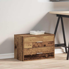 vidaXL Cabinet with 2 Drawers Old Wood 60x31x40 cm Engineered Wood 3