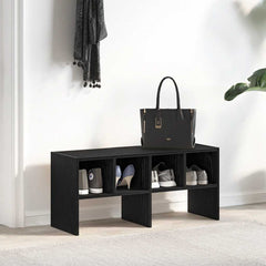 vidaXL Shoe Rack Stackable Black Oak 89.5x30x40 cm 3