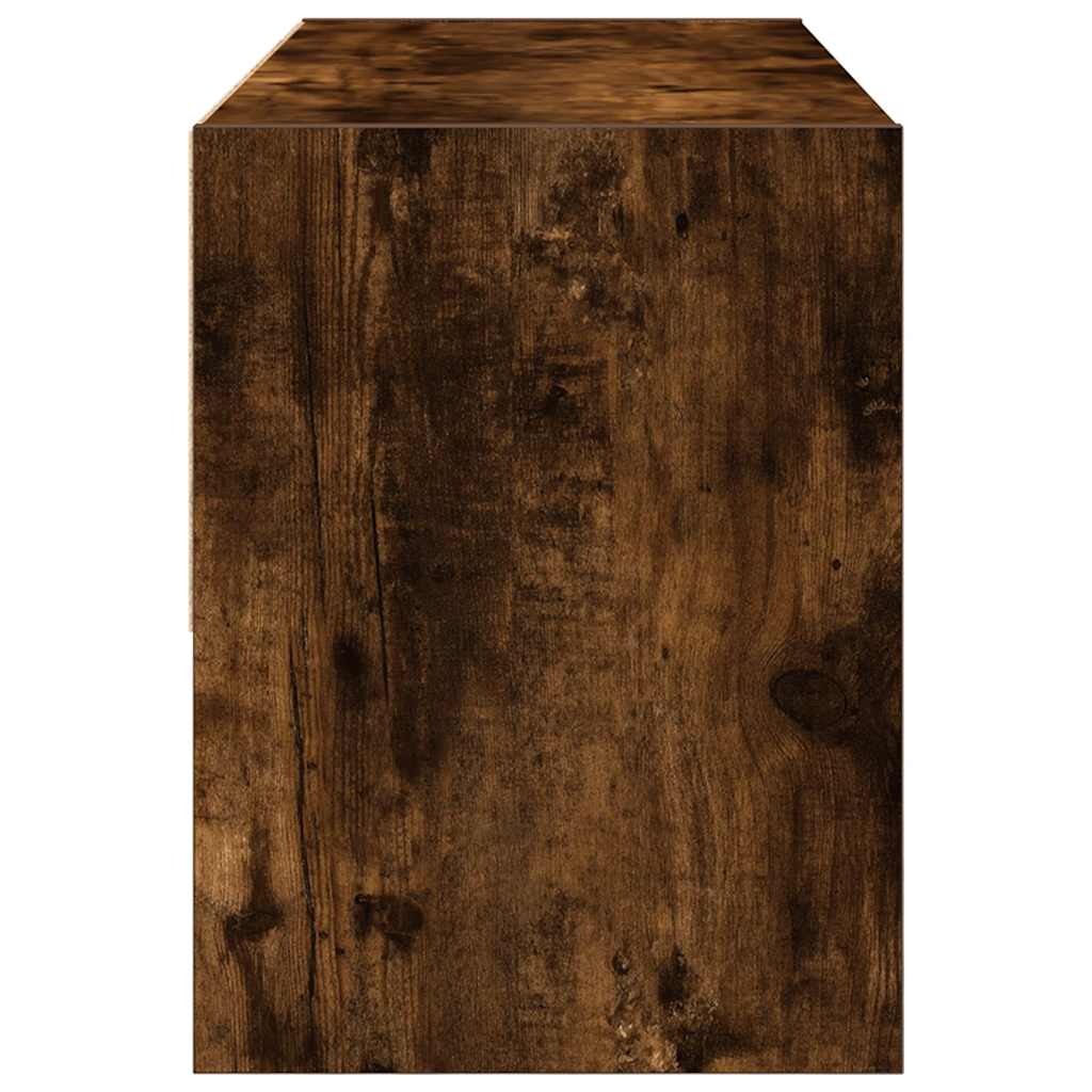 vidaXL Shoe Rack Stackable Smoked Oak 89.5x30x40 cm 5