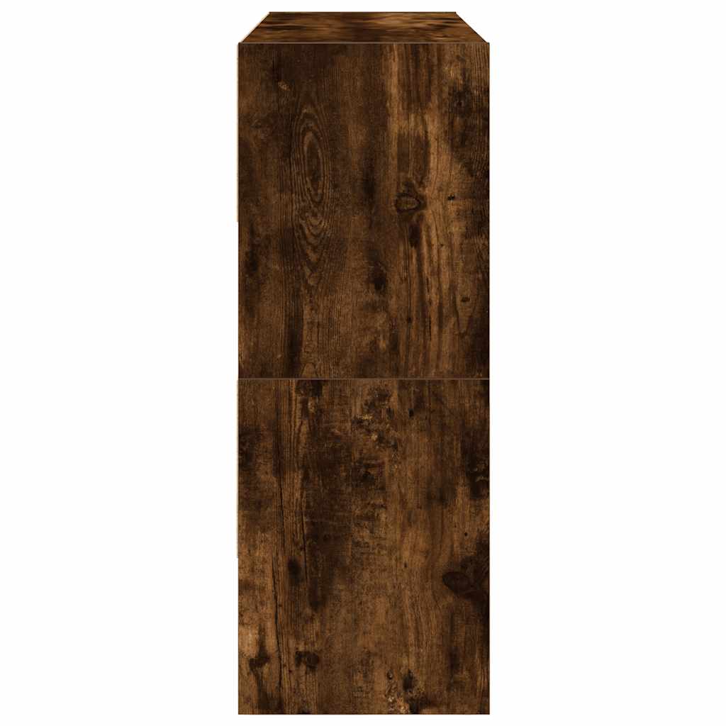 vidaXL Shoe Racks 2 pcs Stackable Smoked Oak 89.5x30x40 cm 5