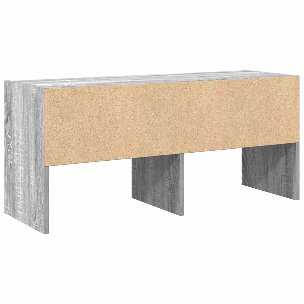 vidaXL Shoe Rack Stackable Grey Sonoma 89.5x30x40 cm 6