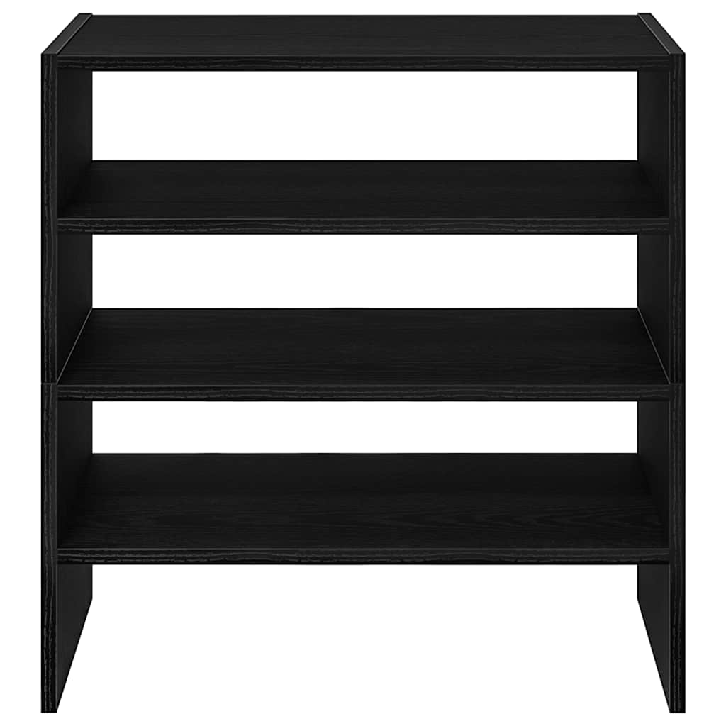 vidaXL Shoe Racks 2 pcs Stackable Black Oak 60x30x30.5 cm 4