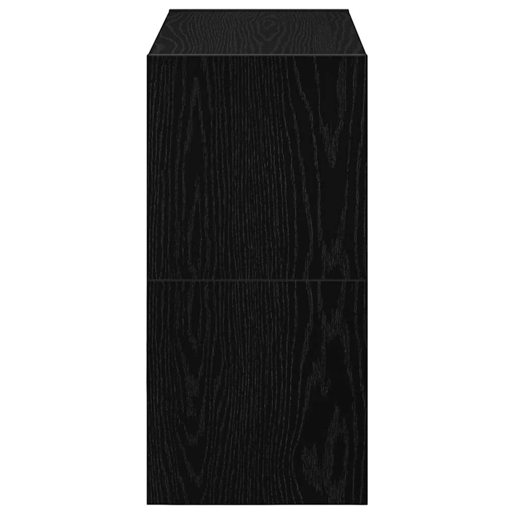 vidaXL Shoe Racks 2 pcs Stackable Black Oak 60x30x30.5 cm 5