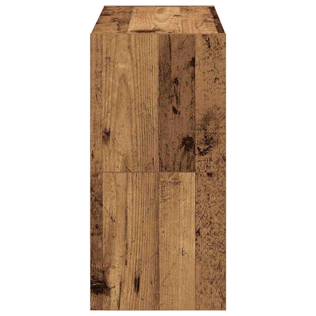 vidaXL Shoe Racks 2 pcs Stackable Old Wood 60x30x30.5 cm 5