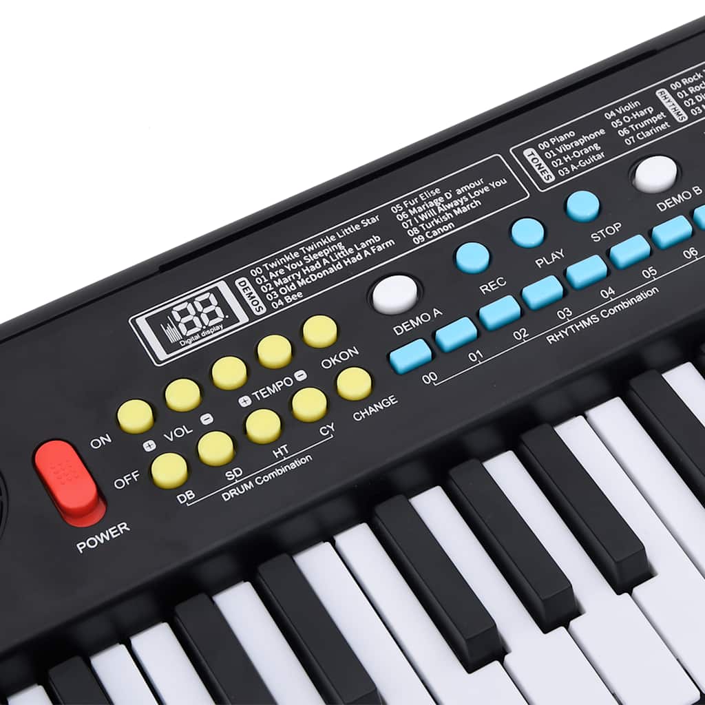 vidaXL 37 Keys Piano Electric Keyboard with Microphone for Kids 6
