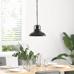 vidaXL Pendant Lamp E27 Black Ø 31 cm Iron 3