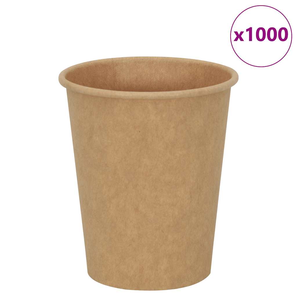 Paper Coffee Cups 1000 pcs 4oz Brown 200 ml