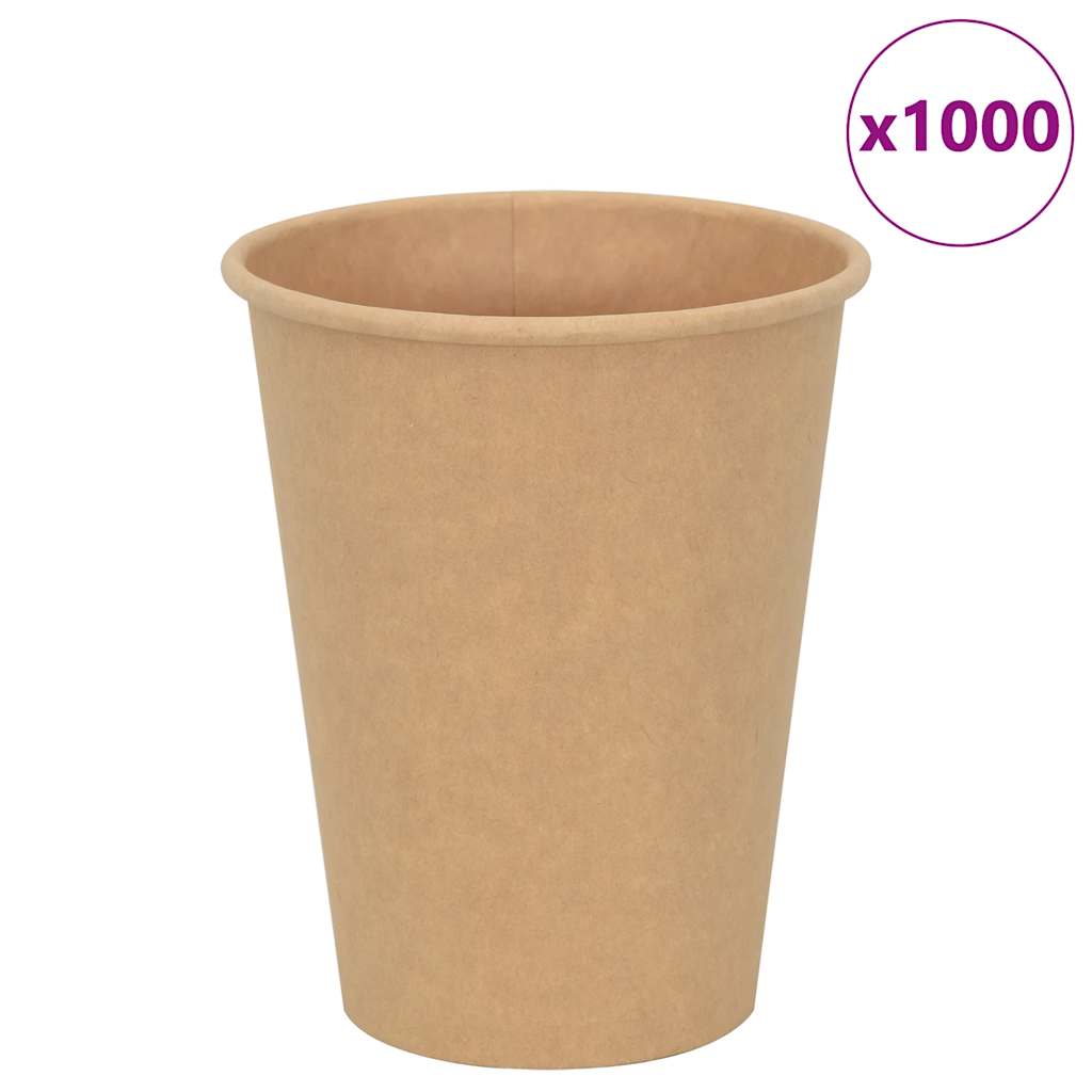 Paper Coffee Cups 1000 pcs 4oz Brown 300 ml