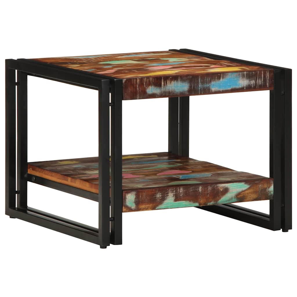 vidaXL Coffee Table Multicolour 50x50x38 cm Solid Wood Reclaimed 1