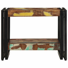 vidaXL Coffee Table Multicolour 50x50x38 cm Solid Wood Reclaimed 4