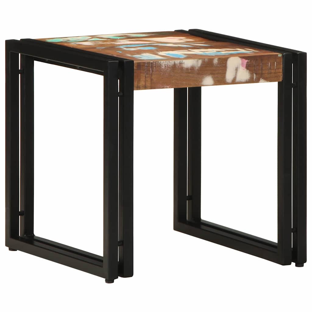 vidaXL Coffee Table Multicolour 40 x 40 x 38 cm Solid Reclaim Wood 3