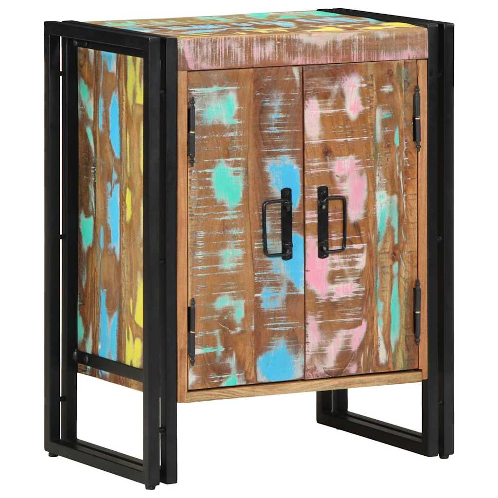 vidaXL Shoe Cabinet 56 x 35 x 70 cm Solid Reclaim wood Multicolour 3