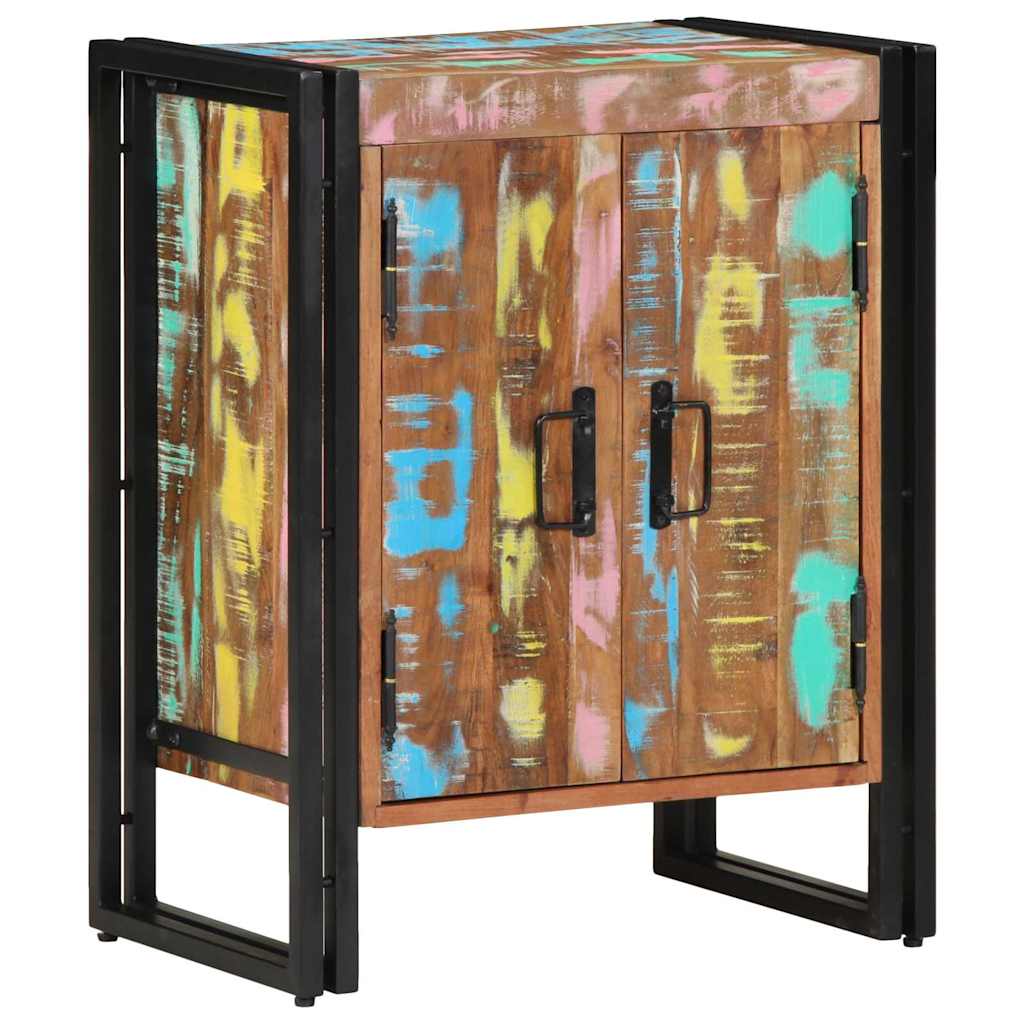 vidaXL Shoe Cabinet 56 x 35 x 70 cm Solid Reclaim wood Multicolour 4
