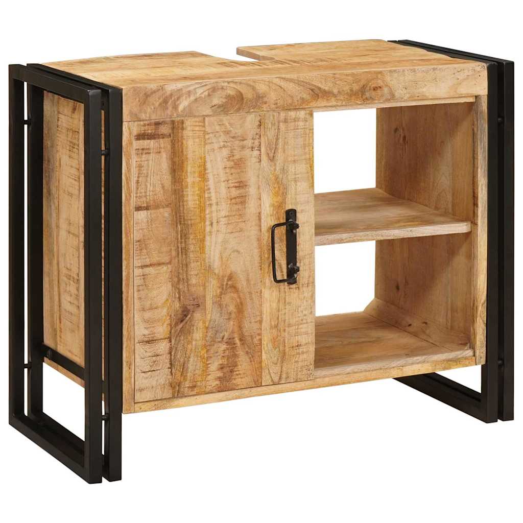Sink cabinet with Shelf Brown 71 x 33 x 58 cm Natural Soild rough mango wood