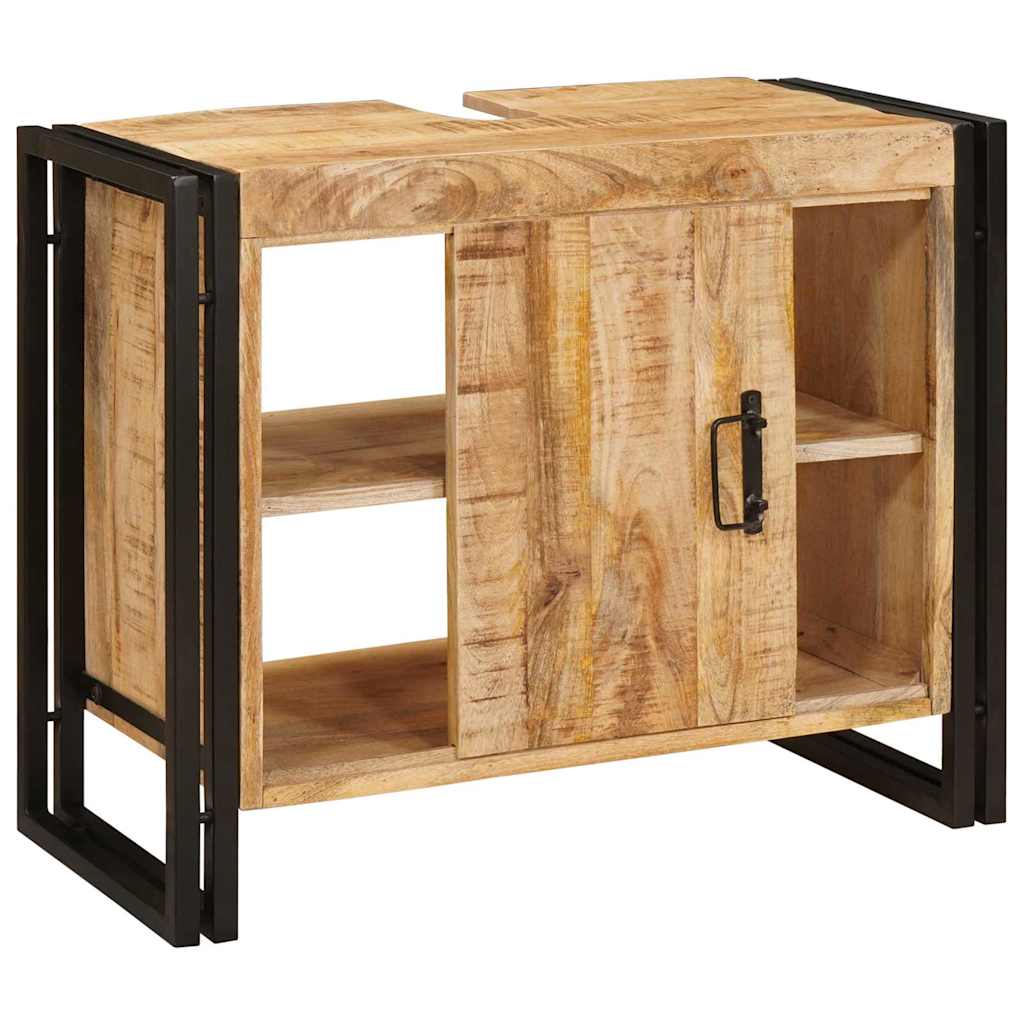 Sink cabinet with Shelf Brown 71 x 33 x 58 cm Natural Soild rough mango wood