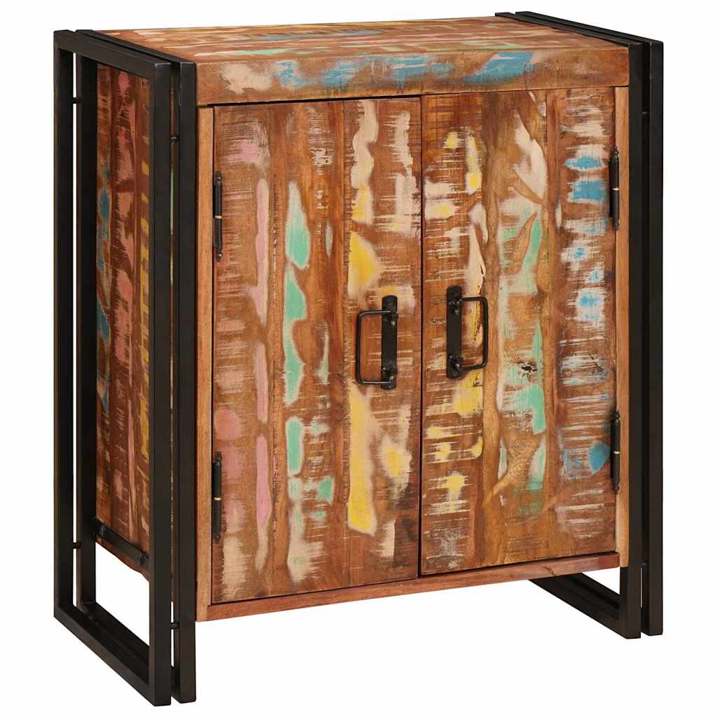 vidaXL Bedside Cabinet Multicolour Solid reclaimed wood 3