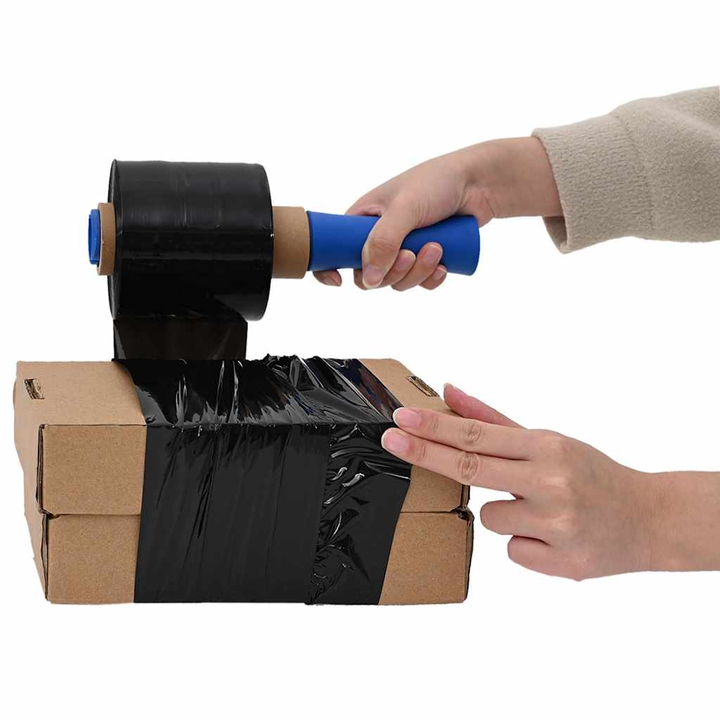 vidaXL Stretch Films 50 pcs Black 23 µm 10 cm x 150 m 1