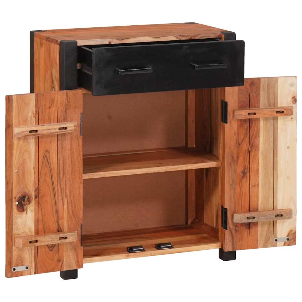 vidaXL Sideboard with Drawer Brown 55 x 30 x 75 cm Solid Acacia Wood 4