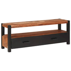 vidaXL Media Cabinet Brown 110 x 30 x 40 cm Solid Acacia Wood 2