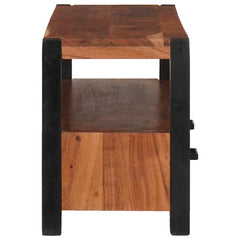 vidaXL Media Cabinet Brown 110 x 30 x 40 cm Solid Acacia Wood 6