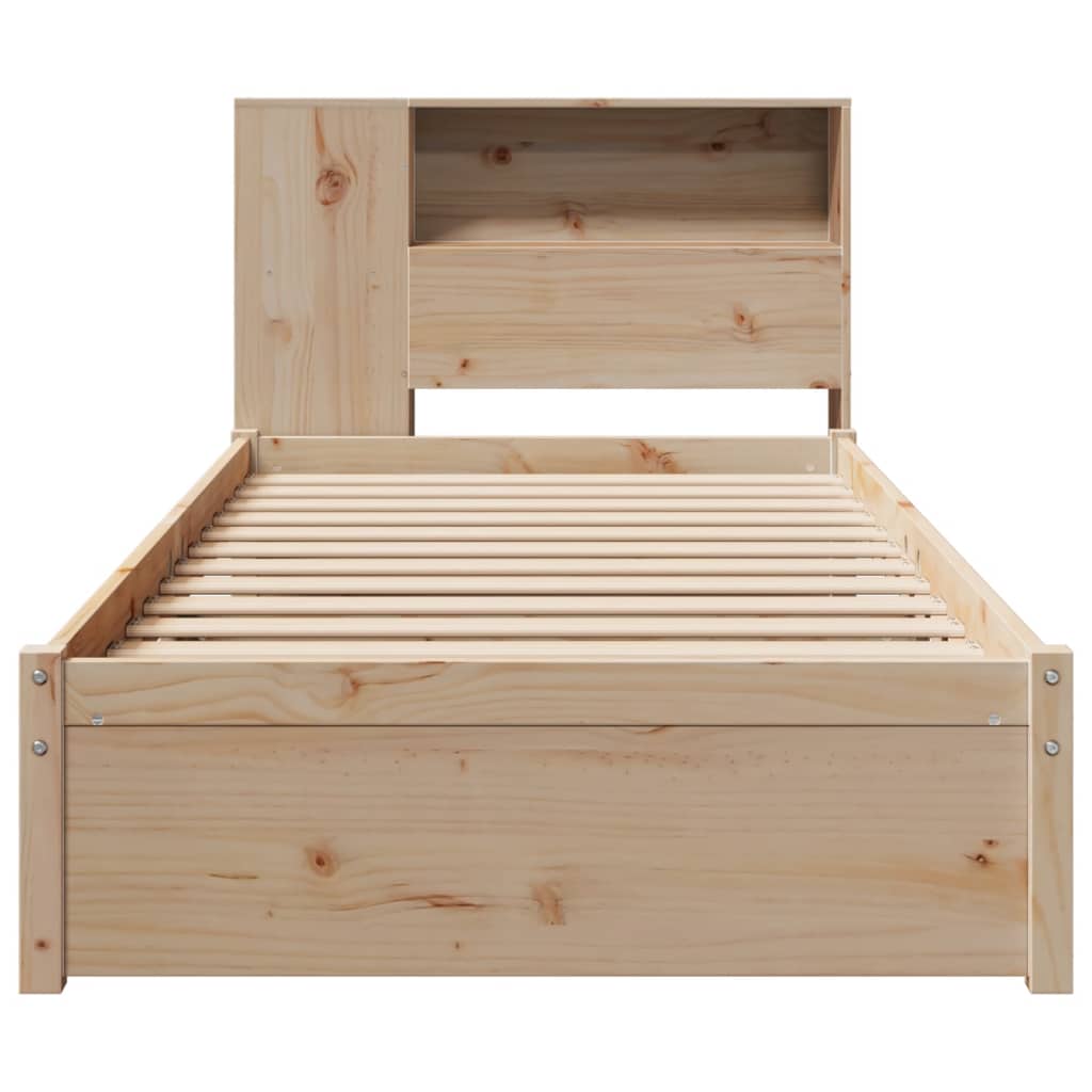 vidaXL Bookcase Bed without Mattress 75x190cm Solid Wood Pine 4