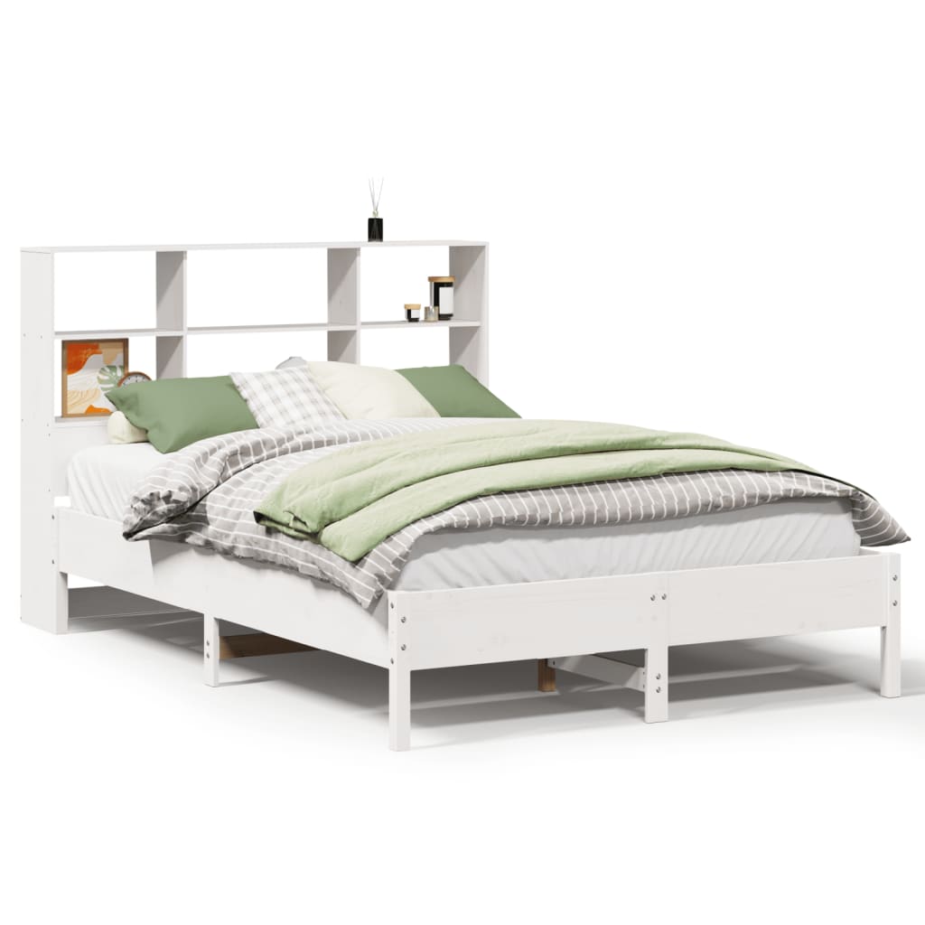 Bookcase Bed without Mattress White 160 cm 200 cm