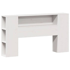Bookcase Bed without Mattress Solid Wood Pine White 150 cm 200 cm