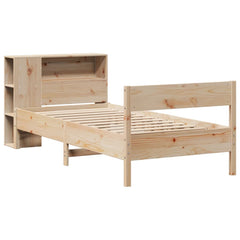 vidaXL Bookcase Bed without Mattress 75x190cm Solid Wood Pine 3