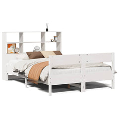 Bookcase Bed without Mattress White 160 cm 200 cm