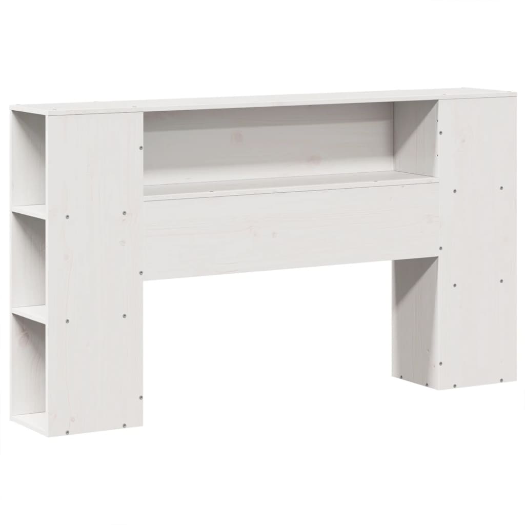 Bed Frame without Mattress Solid Wood Pine White 135 cm 190 cm