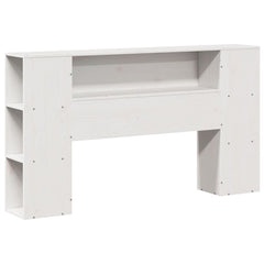 Bed Frame without Mattress Solid Wood Pine White 135 cm 190 cm