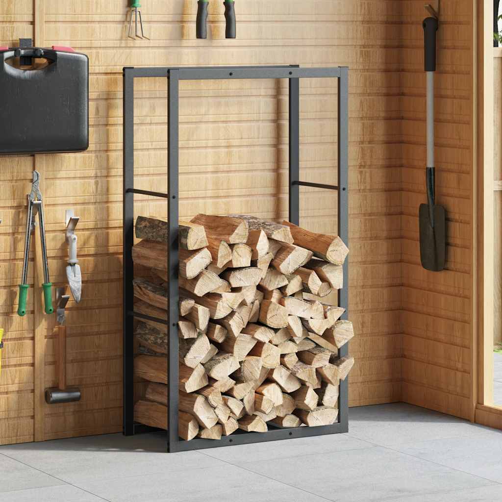 vidaXL Firewood Rack Black 110x30x61 cm Steel 3
