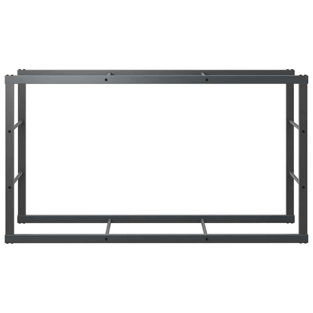 vidaXL Firewood Rack Black 110x30x61 cm Steel 5